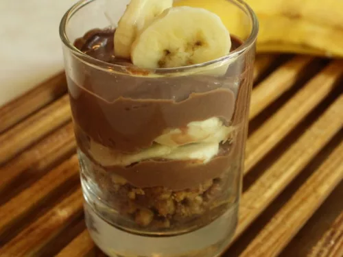 Čokoládovo banánovy dezert do skleničky
