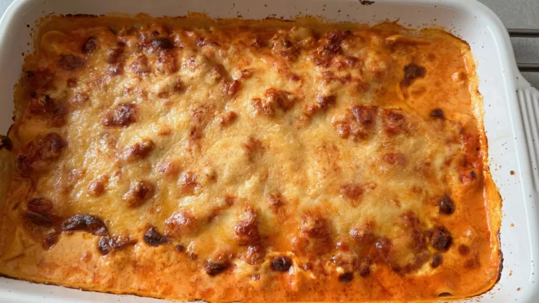 Upečené Lasagne s krůtím a špenátem