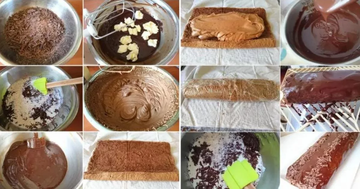 Příprava čokoládového krému.