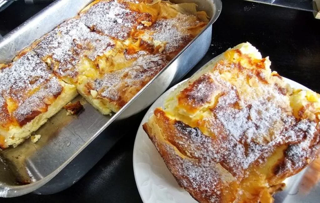 Recept na tvarohový koláč s vanilkou z filo těsta