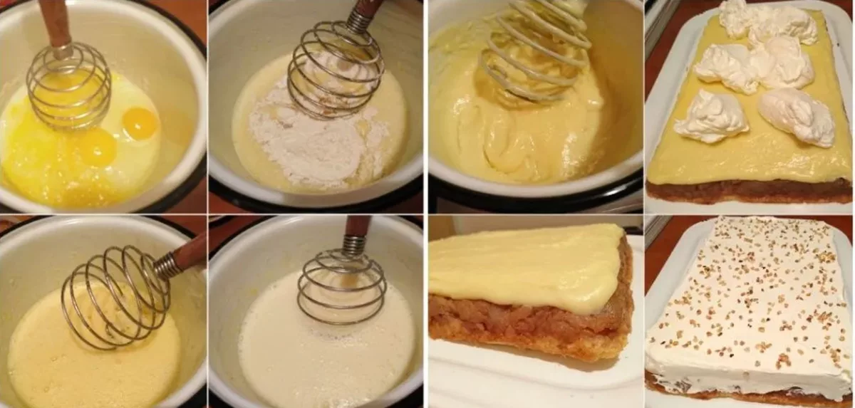 Recept na jablečný koláč skořicí a vanilkovým krémem