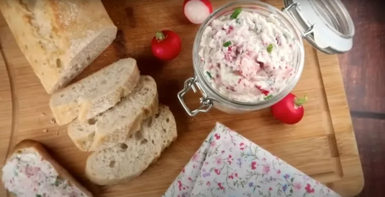 Obrázek receptu na ředkvičkovou pomazánku.