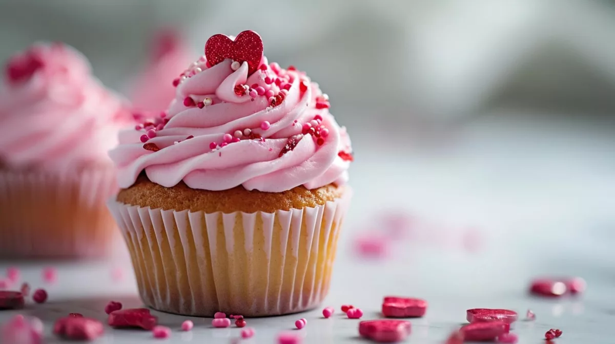 Valentýnské cupcakes.