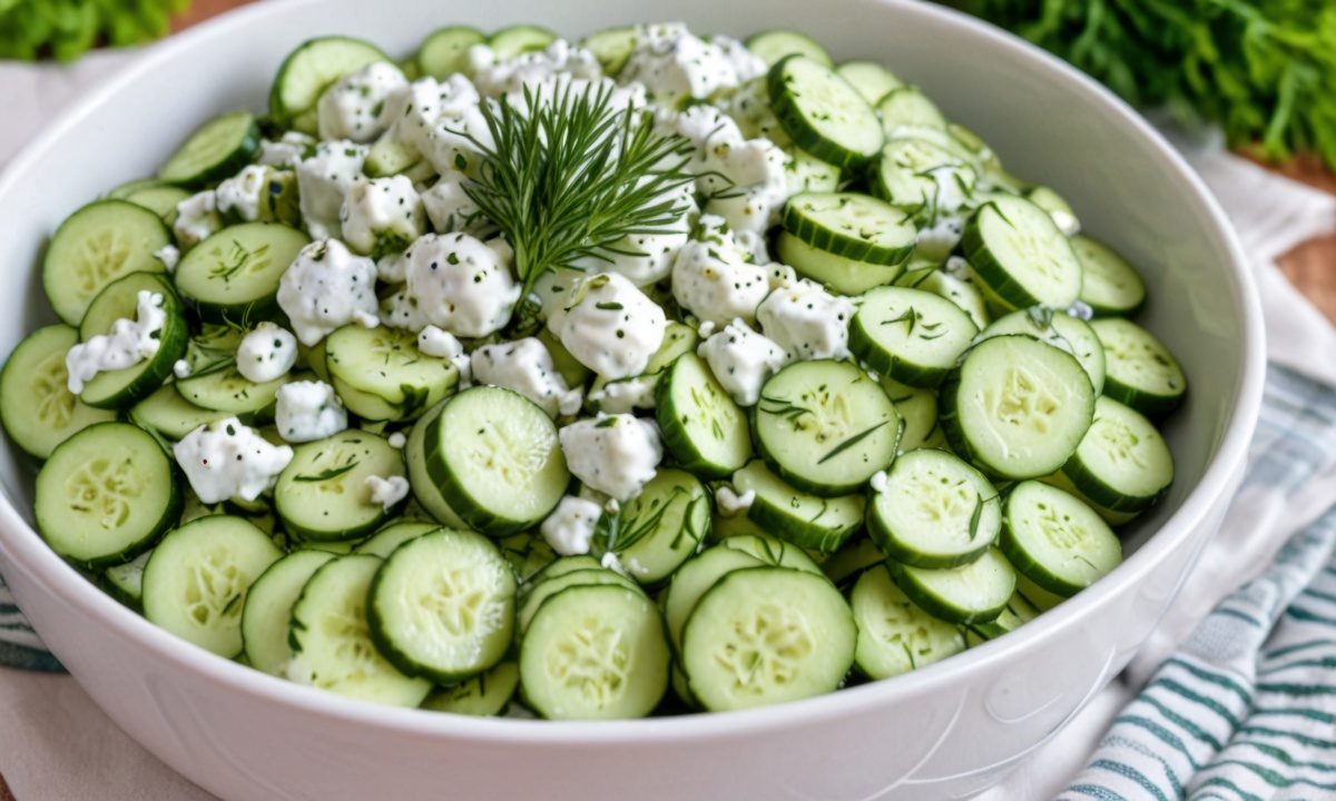 Obrázek k receptu Řecký okurkový salát si svou chutí podmaní každého! Svěží změna oproti české klasice