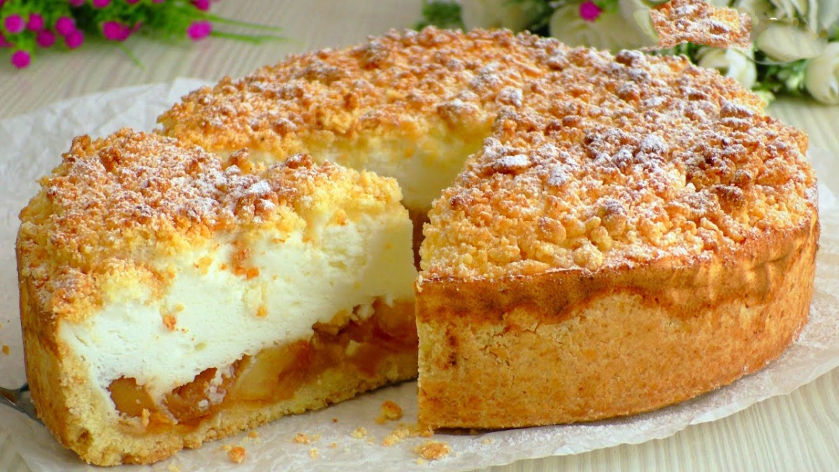 Obrázek k receptu: Báječně jablečně: Drobenkový koláč