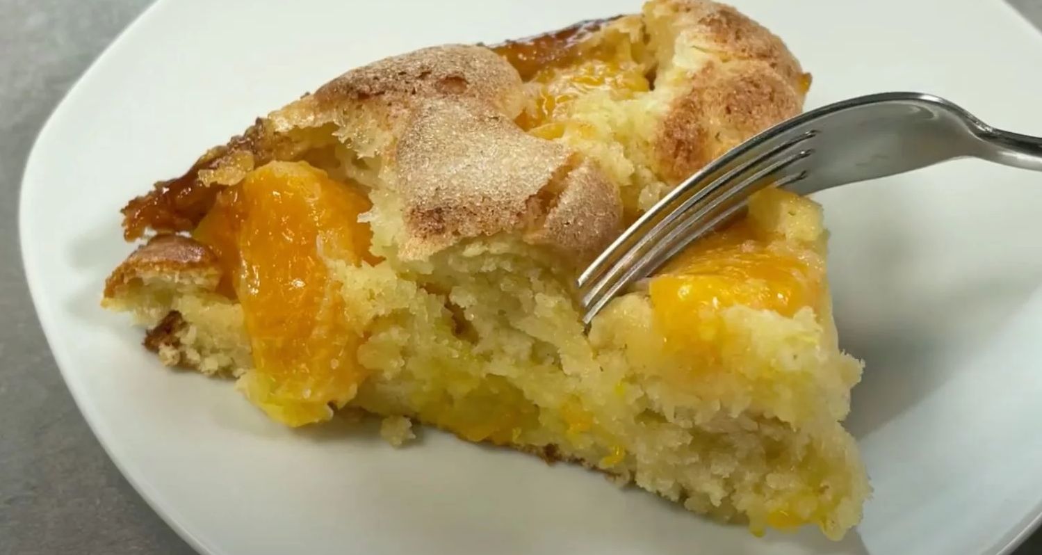 Obrázek receptu na Recept na rychlou mandarinkovou buchtu v dortové formě