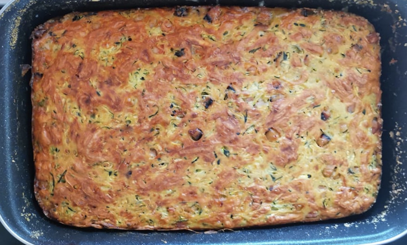 Obrázek receptu na cuketový koláč.