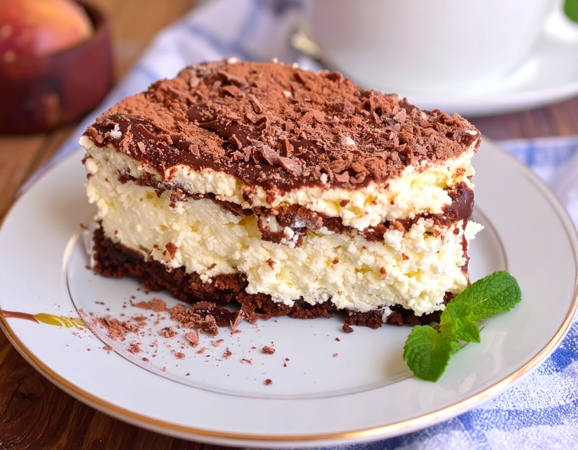 Obrázek receptu na Vláčnou dvoubrevnou buchtu s Grankem a tvarohem