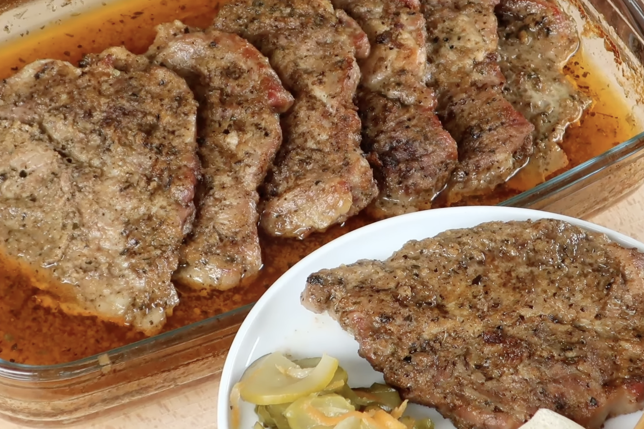 Obrázek k receptu na pečenou krkovici v hořčičné omáčce