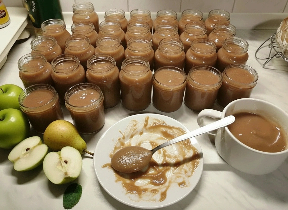 Obrázek k receptu na hruškovo-jablečnou přesnídávku