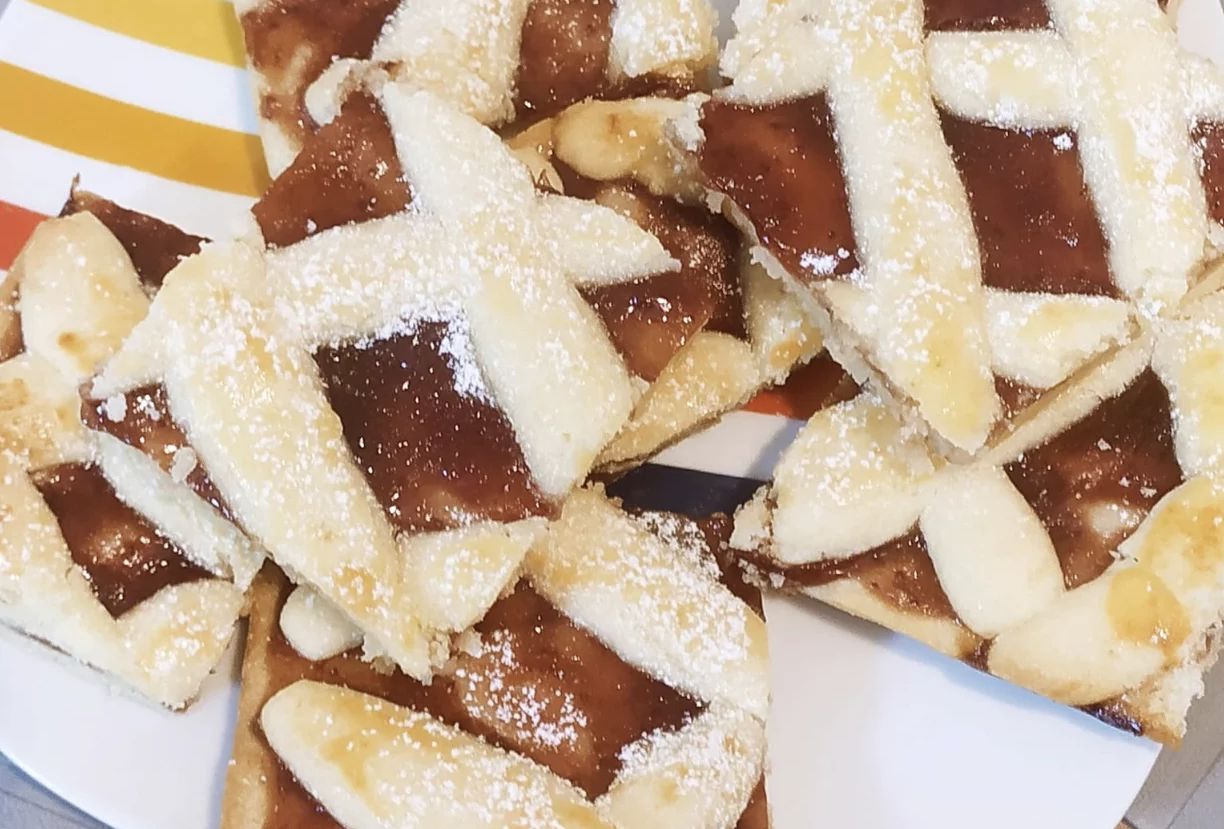 Obrázek k receptu na linecký mřížkovaný koláč