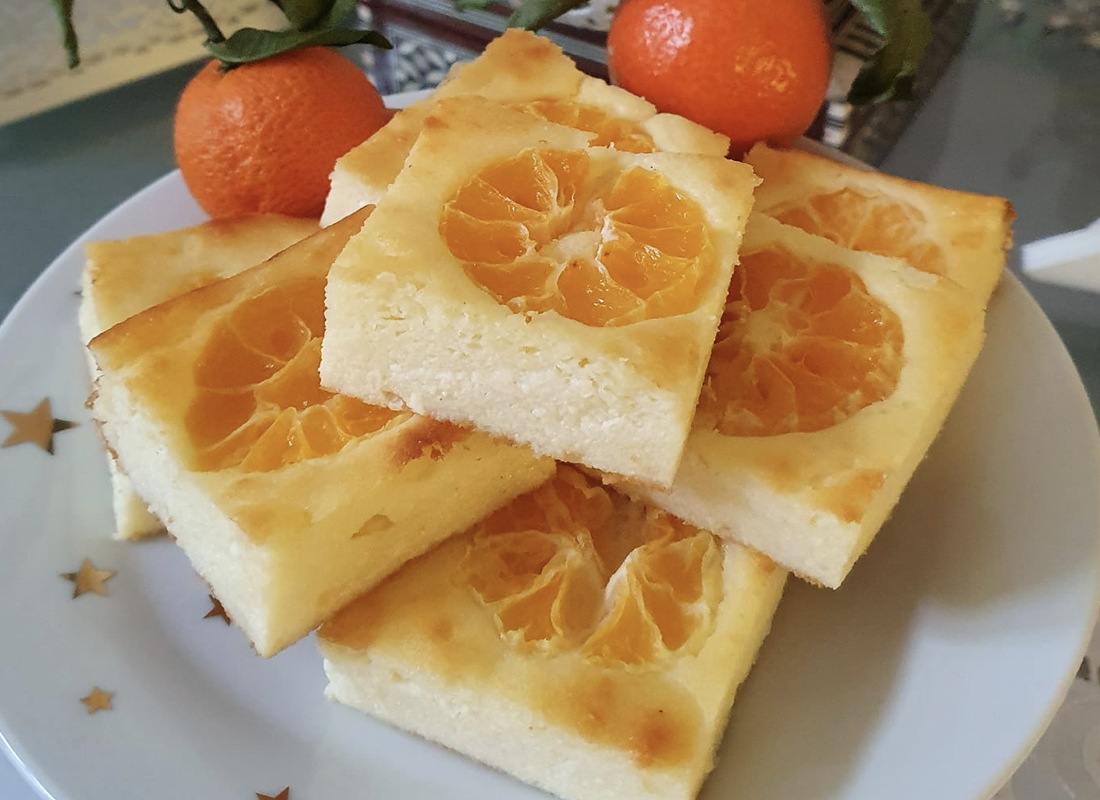 Obrázek k receptu na mandarinkové řezy