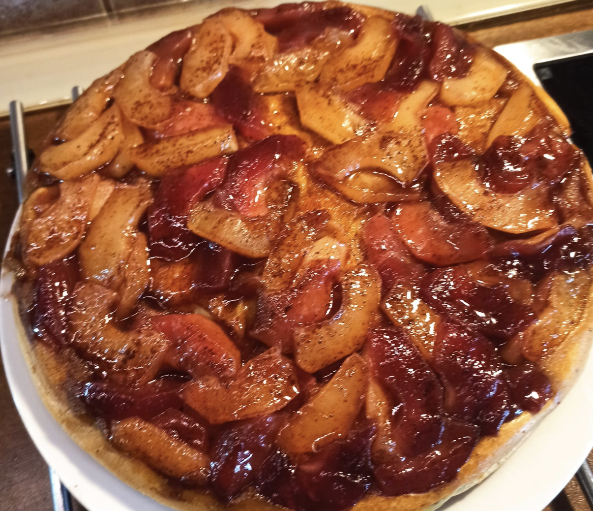 Obrázek k receptu na obrácený jablečný koláč