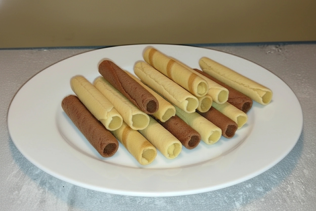 Obrázek receptu na Efektní trubičky - jemná cukrářská tradice na kovových trubičkách