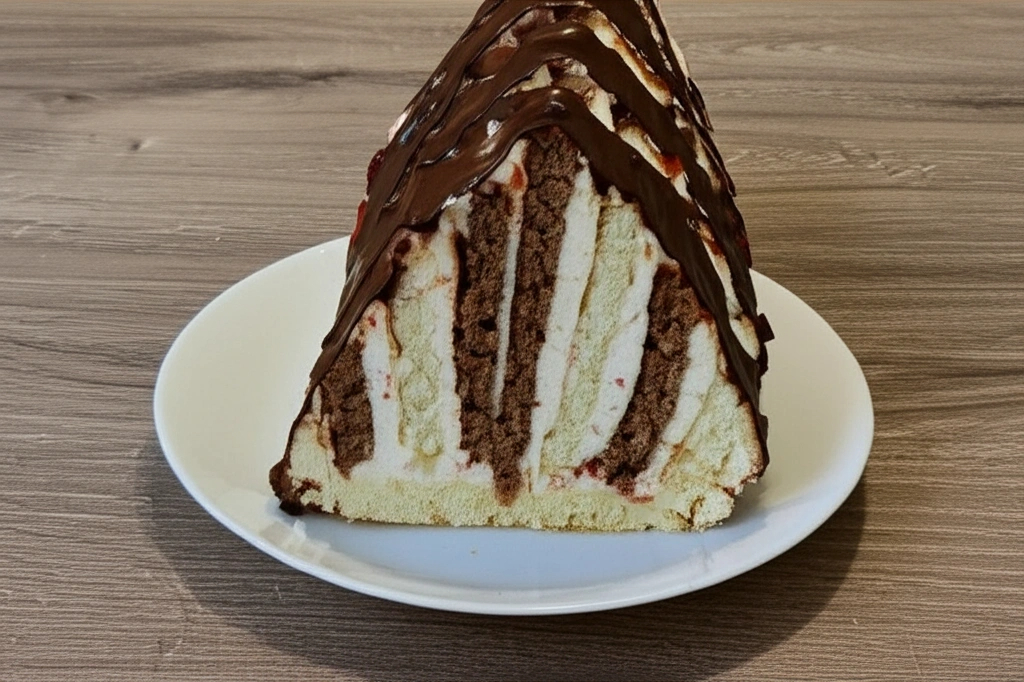 Obrázek k receptu na střechu z piškotového těsta