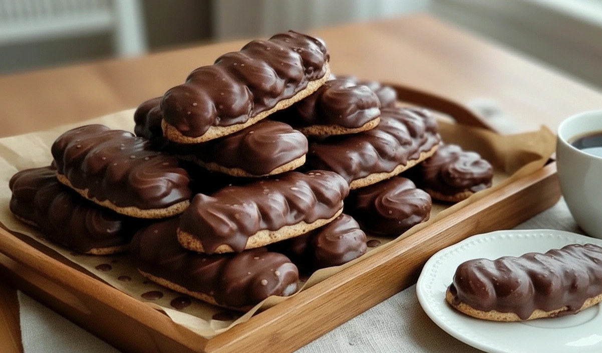 Obrázek receptu na Jahodové jádrové rohlíčky s čokoládovou polevou