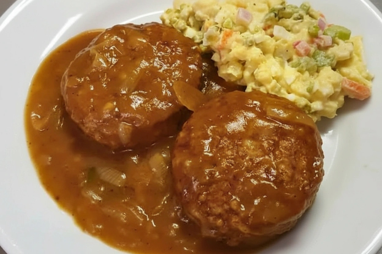 Obrázek k receptu na karbanátky v cibulové omáčce