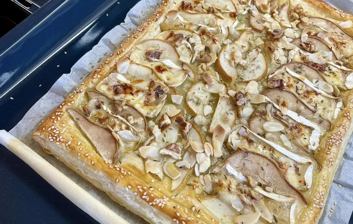 Obrázek k receptu na sladkoslaný hruškový koláč