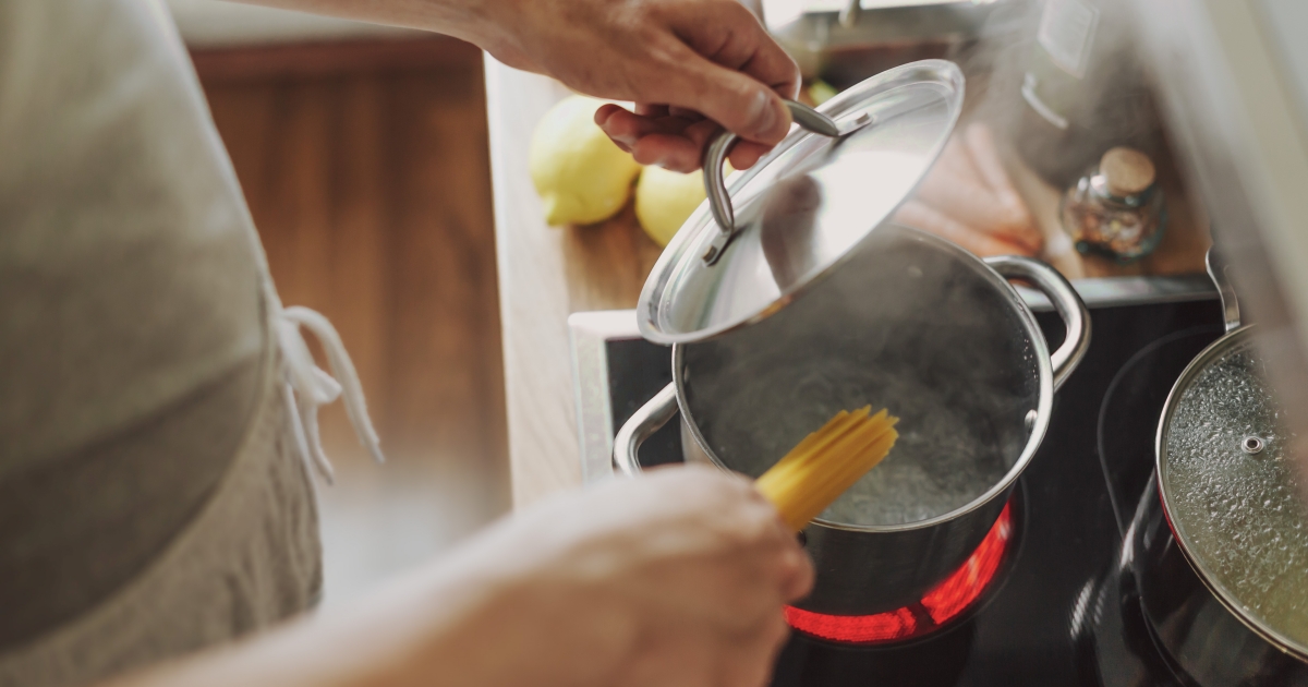 Fotografie vaření těstovin