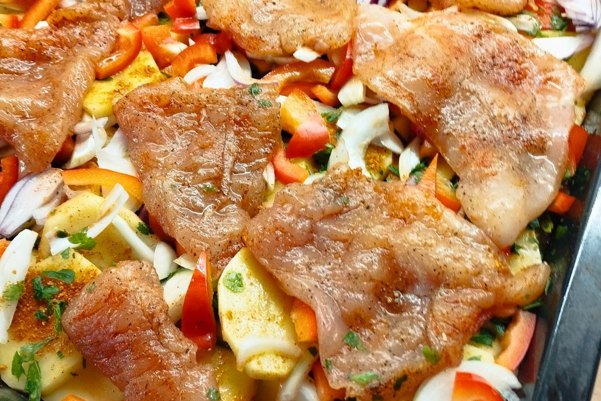 Obrázek k receptu na zapečené s kuřecím masem a zeleninou