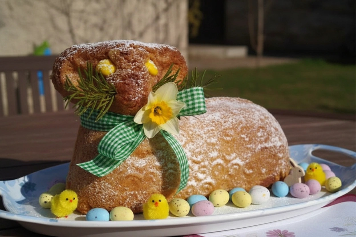 Obrázek receptu na Vláčného tvarohového velikonočního beránka s rozinkami v rumu - voňavý sváteční moučník z domácí kuchyně