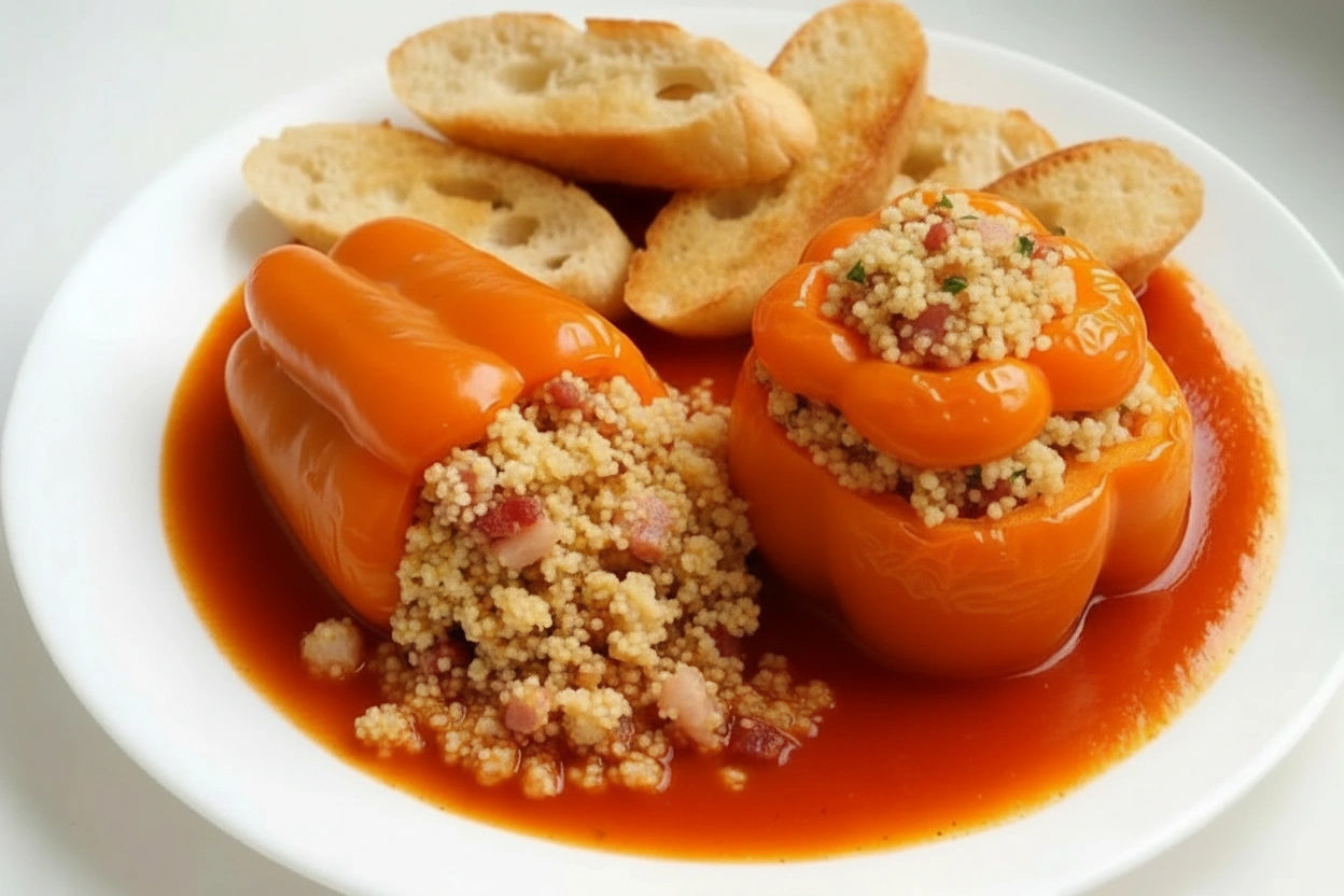 Obrázek k receptu na plněné papriky kuskusem