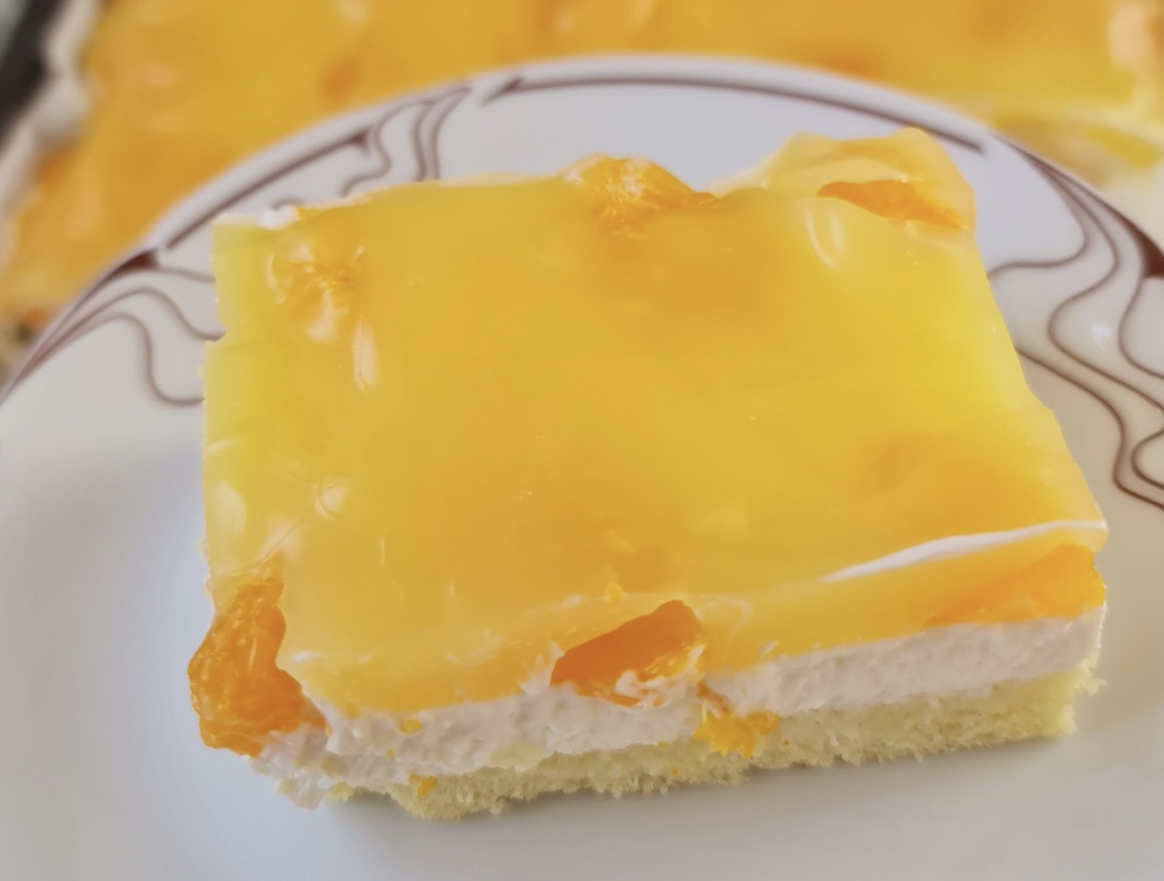 Obrázek k receptu na mandarinkové žravé řezy