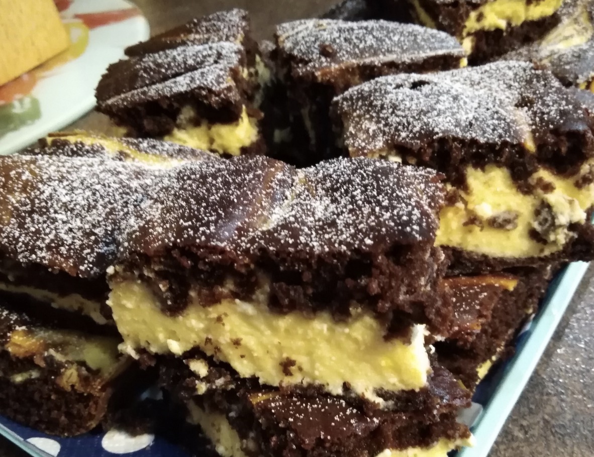 Obrázek k receptu na dvoubarevnou buchtu