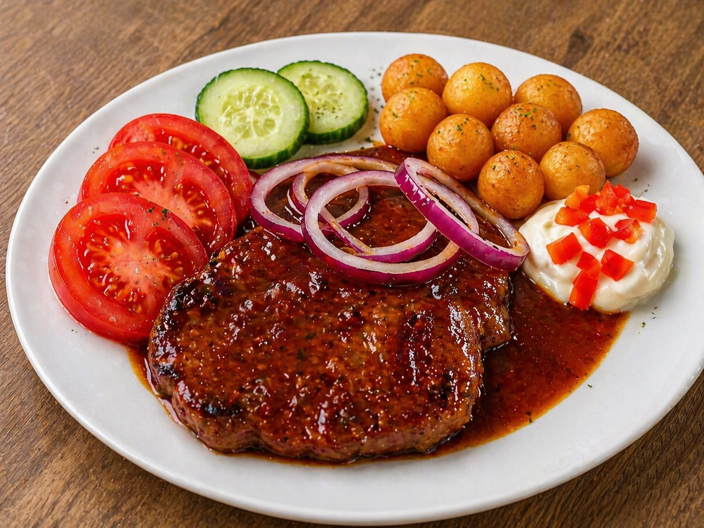 Obrázek k receptu na pikantní steak z krkovice v chilli omáčce