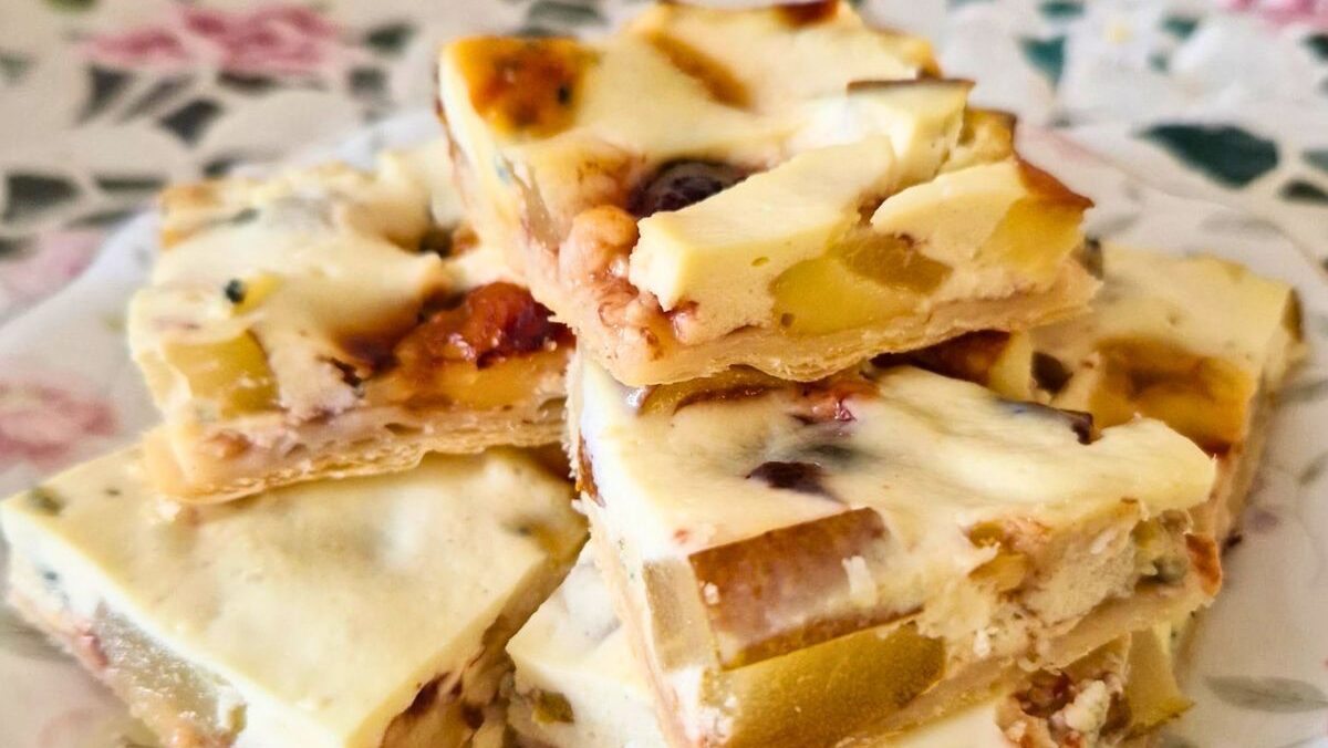 Obrázek k receptu na slaný koláč s hruškami a sýrem