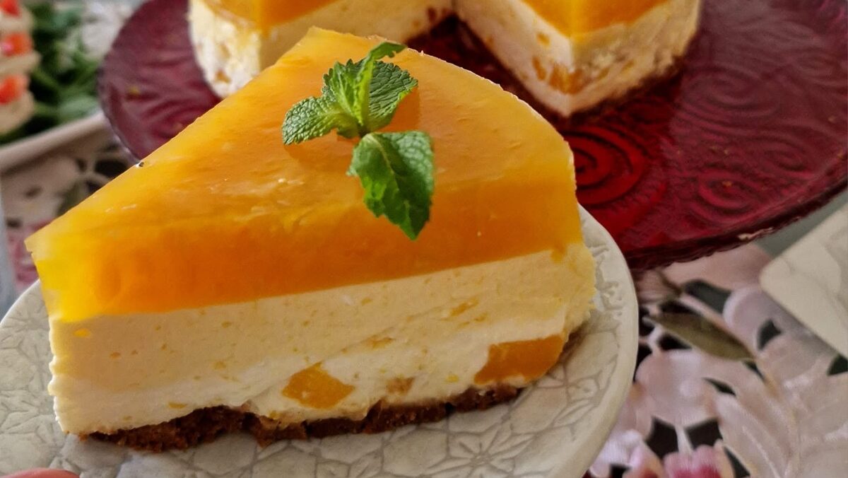 Fotografie k mangovému cheesecaku