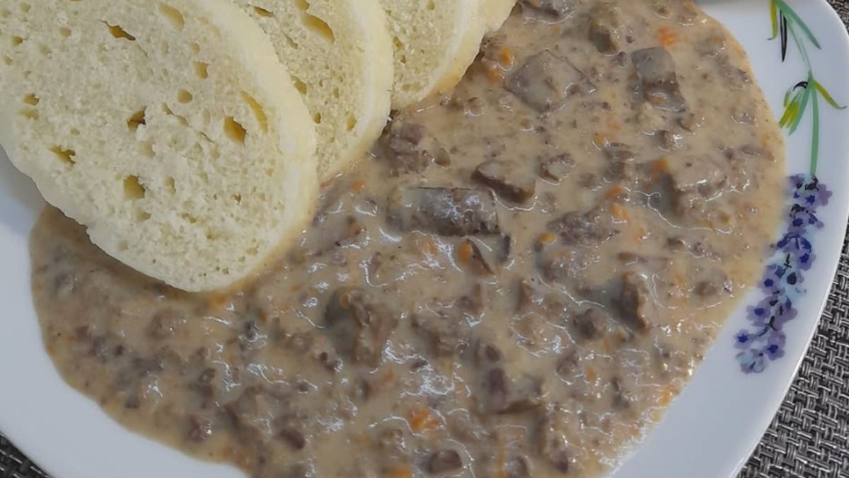 Obrázek k receptu na Vepřové vnitřnosti na smetaně neboli pajšl, v Česku vepřová plíčka, znám ještě z dětství a věřte, že chutnají skvěle