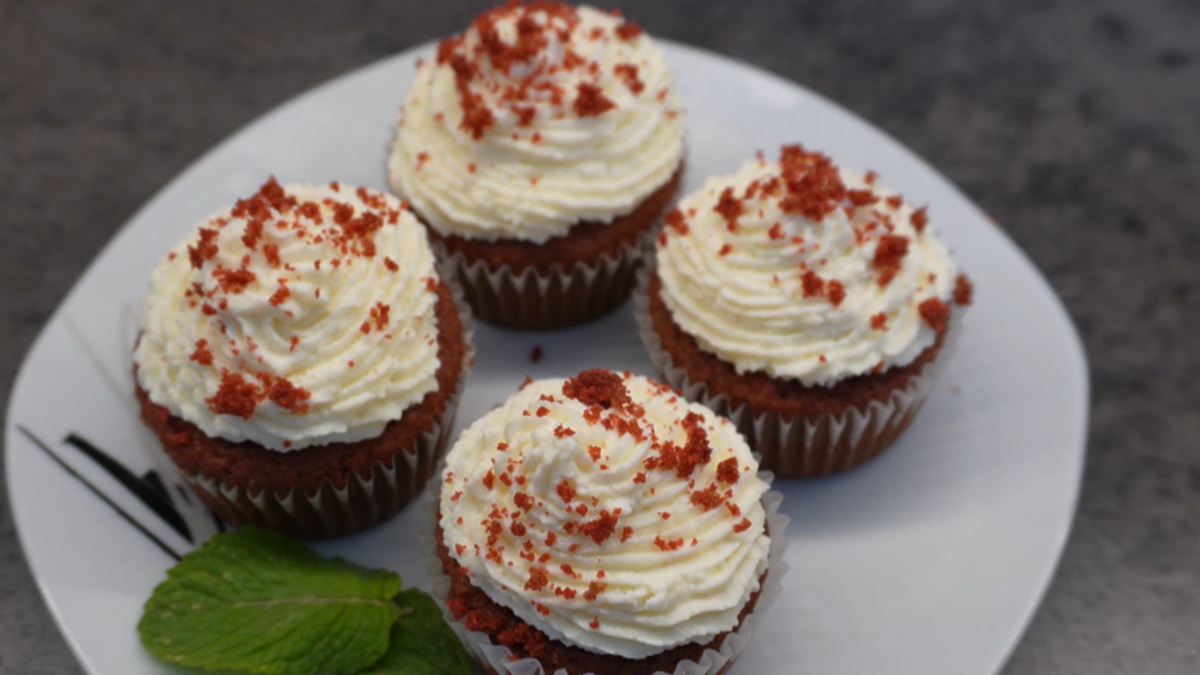 Fotografie k Red velvet cupcake