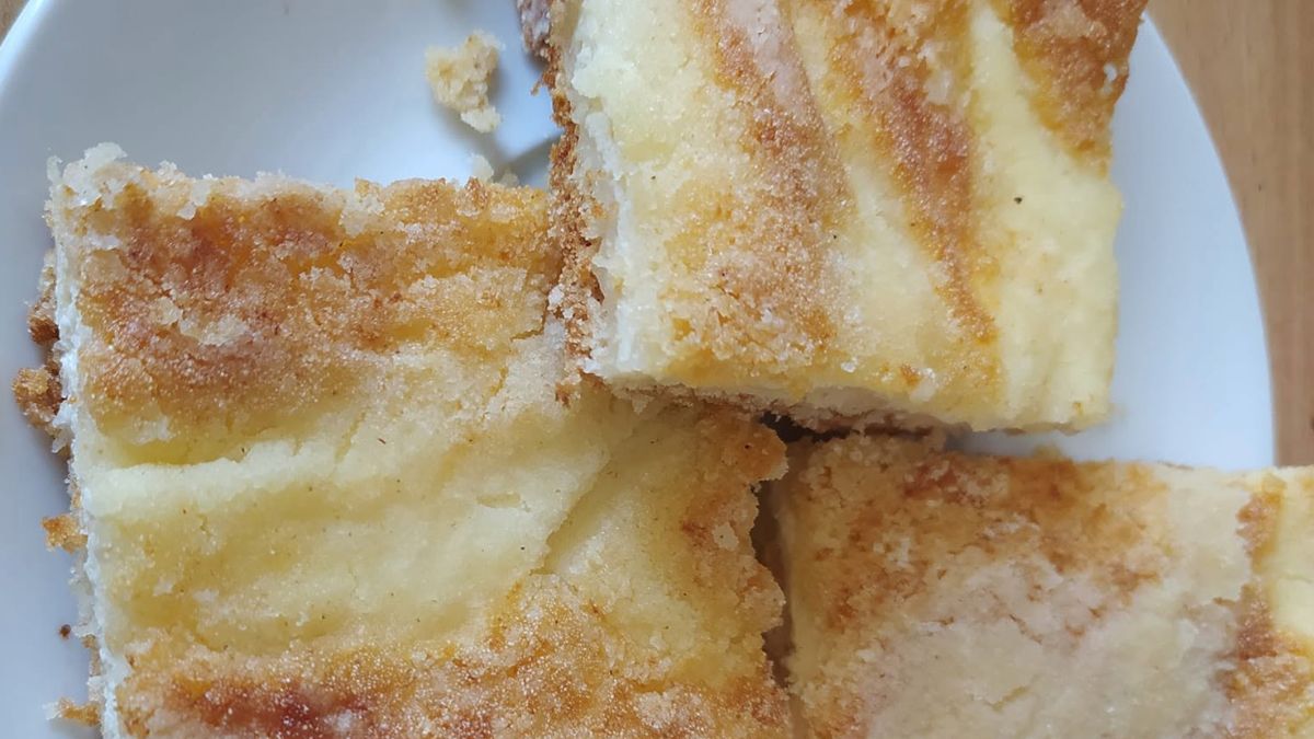 Obrázek k receptu na Švédský tvarohový koláč: rychlý a bezpracný moučník, který se obejde bez zdlouhavé přípravy těsta